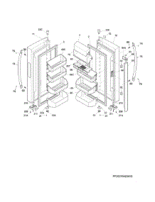 Fresh Food Door parts for Kenmore Refrigerator 253.70423416 (25370423416, 253 70423416) from AppliancePartsPros.com