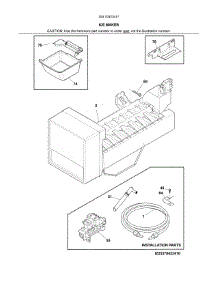 Ice Maker parts for Kenmore Refrigerator 253.70423417 (25370423417, 253 70423417) from AppliancePartsPros.com