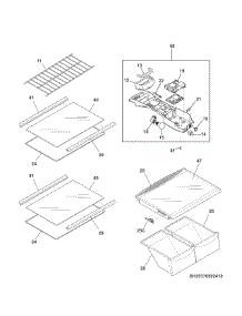 Shelves parts for Kenmore Refrigerator 253.70505511 (25370505511, 253 70505511) from AppliancePartsPros.com