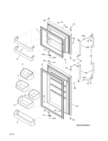Doors parts for Kenmore Refrigerator 253.70633411 (25370633411, 253 70633411) from AppliancePartsPros.com