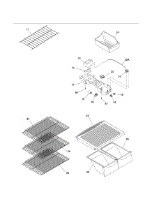 Shelves parts for Kenmore Refrigerator 253.70742402 (25370742402, 253 70742402) from AppliancePartsPros.com
