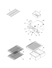 Shelves parts for Kenmore Refrigerator 253.70752404 (25370752404, 253 70752404) from AppliancePartsPros.com