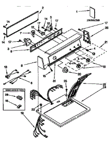 Top And Console Parts parts for Kenmore Dryer 110.96582800 (11096582800, 110 96582800) from AppliancePartsPros.com
