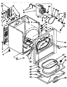 Cabinet Parts parts for Kenmore Dryer 110.96582800 (11096582800, 110 96582800) from AppliancePartsPros.com