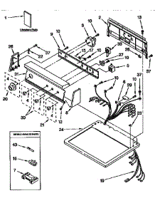 Top And Console parts for Kenmore Dryer 110.96583110 (11096583110, 110 96583110) from AppliancePartsPros.com