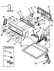 Top And Console parts for Kenmore Dryer 110.96583120 (11096583120, 110 96583120) from AppliancePartsPros.com