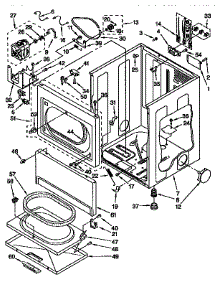 Cabinet parts for Kenmore Dryer 110.96583820 (11096583820, 110 96583820) from AppliancePartsPros.com