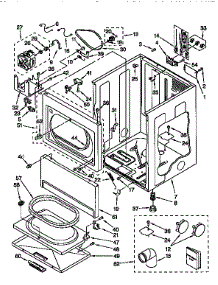Cabinet parts for Kenmore Dryer 110.96583840 (11096583840, 110 96583840) from AppliancePartsPros.com
