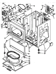 Cabinet Parts parts for Kenmore Dryer 110.96584100 (11096584100, 110 96584100) from AppliancePartsPros.com