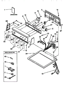 Top & Console parts for Kenmore Dryer 110.96584140 (11096584140, 110 96584140) from AppliancePartsPros.com