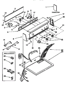 Top And Console parts for Kenmore Dryer 110.96585210 (11096585210, 110 96585210) from AppliancePartsPros.com