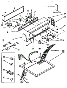 Top And Console parts for Kenmore Dryer 110.96585400 (11096585400, 110 96585400) from AppliancePartsPros.com