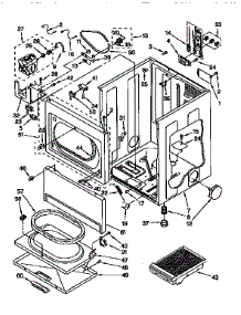 Cabinet parts for Kenmore Dryer 110.96588400 (11096588400, 110 96588400) from AppliancePartsPros.com