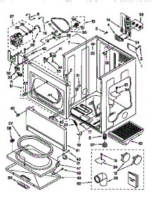 Cabinet parts for Kenmore Dryer 110.96589210 (11096589210, 110 96589210) from AppliancePartsPros.com