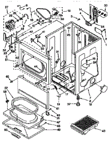 Cabinet parts for Kenmore Dryer 110.96589400 (11096589400, 110 96589400) from AppliancePartsPros.com