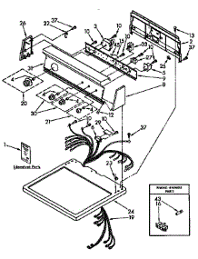 Top And Console Parts parts for Kenmore Dryer 110.96590100 (11096590100, 110 96590100) from AppliancePartsPros.com