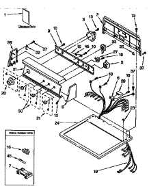Top And Console Parts parts for Kenmore Dryer 110.96590110 (11096590110, 110 96590110) from AppliancePartsPros.com