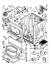 Cabinet parts for Kenmore Dryer 110.96590140 (11096590140, 110 96590140) from AppliancePartsPros.com