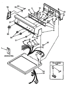 Top And Console Parts parts for Kenmore Dryer 110.96591200 (11096591200, 110 96591200) from AppliancePartsPros.com
