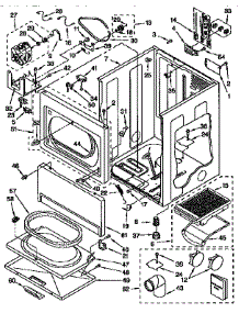 Cabinet parts for Kenmore Dryer 110.96591440 (11096591440, 110 96591440) from AppliancePartsPros.com