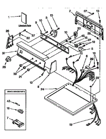Top And Console Parts parts for Kenmore Dryer 110.96592410 (11096592410, 110 96592410) from AppliancePartsPros.com