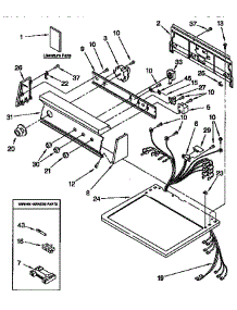 Top And Console Parts parts for Kenmore Dryer 110.96592420 (11096592420, 110 96592420) from AppliancePartsPros.com