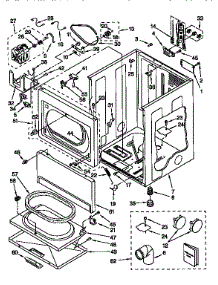 Cabinet parts for Kenmore Dryer 110.96593230 (11096593230, 110 96593230) from AppliancePartsPros.com