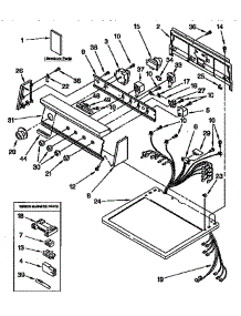 Top And Console Parts parts for Kenmore Dryer 110.96593410 (11096593410, 110 96593410) from AppliancePartsPros.com