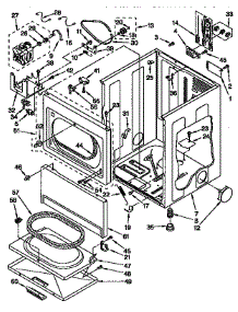 Cabinet Parts parts for Kenmore Dryer 110.96593410 (11096593410, 110 96593410) from AppliancePartsPros.com