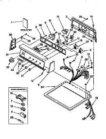 Top And Console parts for Kenmore Dryer 110.96593430 (11096593430, 110 96593430) from AppliancePartsPros.com
