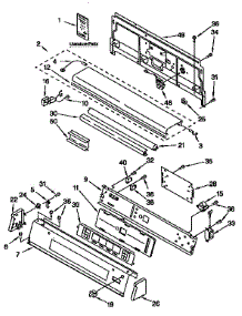 Console Panel parts for Kenmore Dryer 110.96595520 (11096595520, 110 96595520) from AppliancePartsPros.com