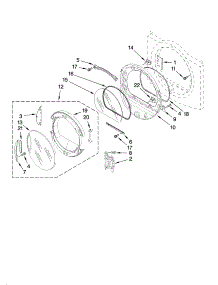 Door Parts, Optional Parts (Not Included) parts for Kenmore Dryer 110.96742700 (11096742700, 110 96742700) from AppliancePartsPros.com