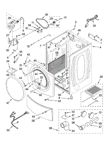 Cabinet Parts parts for Kenmore Dryer 110.96742702 (11096742702, 110 96742702) from AppliancePartsPros.com