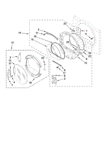 Door Parts parts for Kenmore Dryer 110.96742702 (11096742702, 110 96742702) from AppliancePartsPros.com