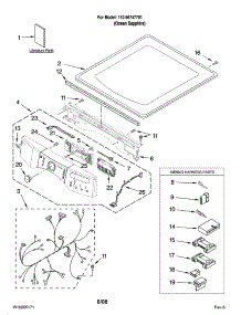 Top And Console Parts parts for Kenmore Dryer 110.96747701 (11096747701, 110 96747701) from AppliancePartsPros.com
