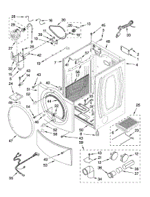Cabinet Parts parts for Kenmore Dryer 110.96747701 (11096747701, 110 96747701) from AppliancePartsPros.com