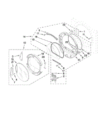 Door Parts parts for Kenmore Dryer 110.96747702 (11096747702, 110 96747702) from AppliancePartsPros.com