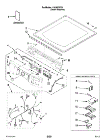 Top And Console Parts parts for Kenmore Dryer 110.96757701 (11096757701, 110 96757701) from AppliancePartsPros.com