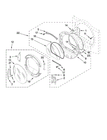 Door Parts parts for Kenmore Dryer 110.96757702 (11096757702, 110 96757702) from AppliancePartsPros.com