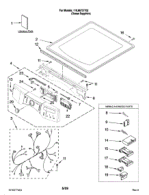 Top And Console Parts parts for Kenmore Dryer 110.96757702 (11096757702, 110 96757702) from AppliancePartsPros.com