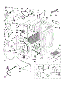 Cabinet Parts parts for Kenmore Dryer 110.96762700 (11096762700, 110 96762700) from AppliancePartsPros.com