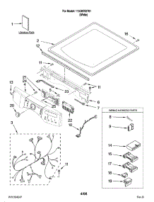 Top And Console Parts parts for Kenmore Dryer 110.96762701 (11096762701, 110 96762701) from AppliancePartsPros.com