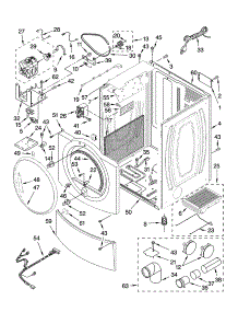 Cabinet Parts parts for Kenmore Dryer 110.97086601 (11097086601, 110 97086601) from AppliancePartsPros.com