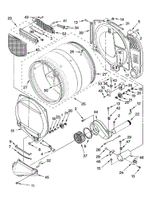 Bulkhead Parts parts for Kenmore Dryer 110.97087601 (11097087601, 110 97087601) from AppliancePartsPros.com