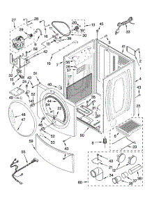 Cabinet Parts parts for Kenmore Dryer 110.97089602 (11097089602, 110 97089602) from AppliancePartsPros.com