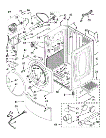 Cabinet Parts parts for Kenmore Dryer 110.97091601 (11097091601, 110 97091601) from AppliancePartsPros.com