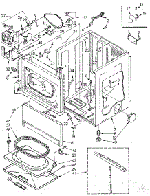 Cabinet parts for Kenmore Dryer 110.97091700 (11097091700, 110 97091700) from AppliancePartsPros.com