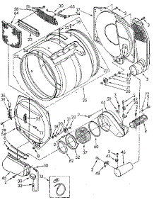 Bulkhead parts for Kenmore Dryer 110.97093100 (11097093100, 110 97093100) from AppliancePartsPros.com
