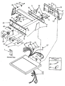 Top And Console parts for Kenmore Dryer 110.97093500 (11097093500, 110 97093500) from AppliancePartsPros.com