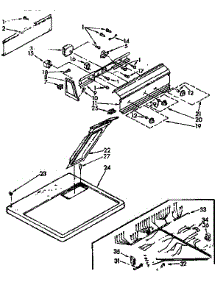 Top And Console Parts parts for Sears Dryer 11077483820 from AppliancePartsPros.com